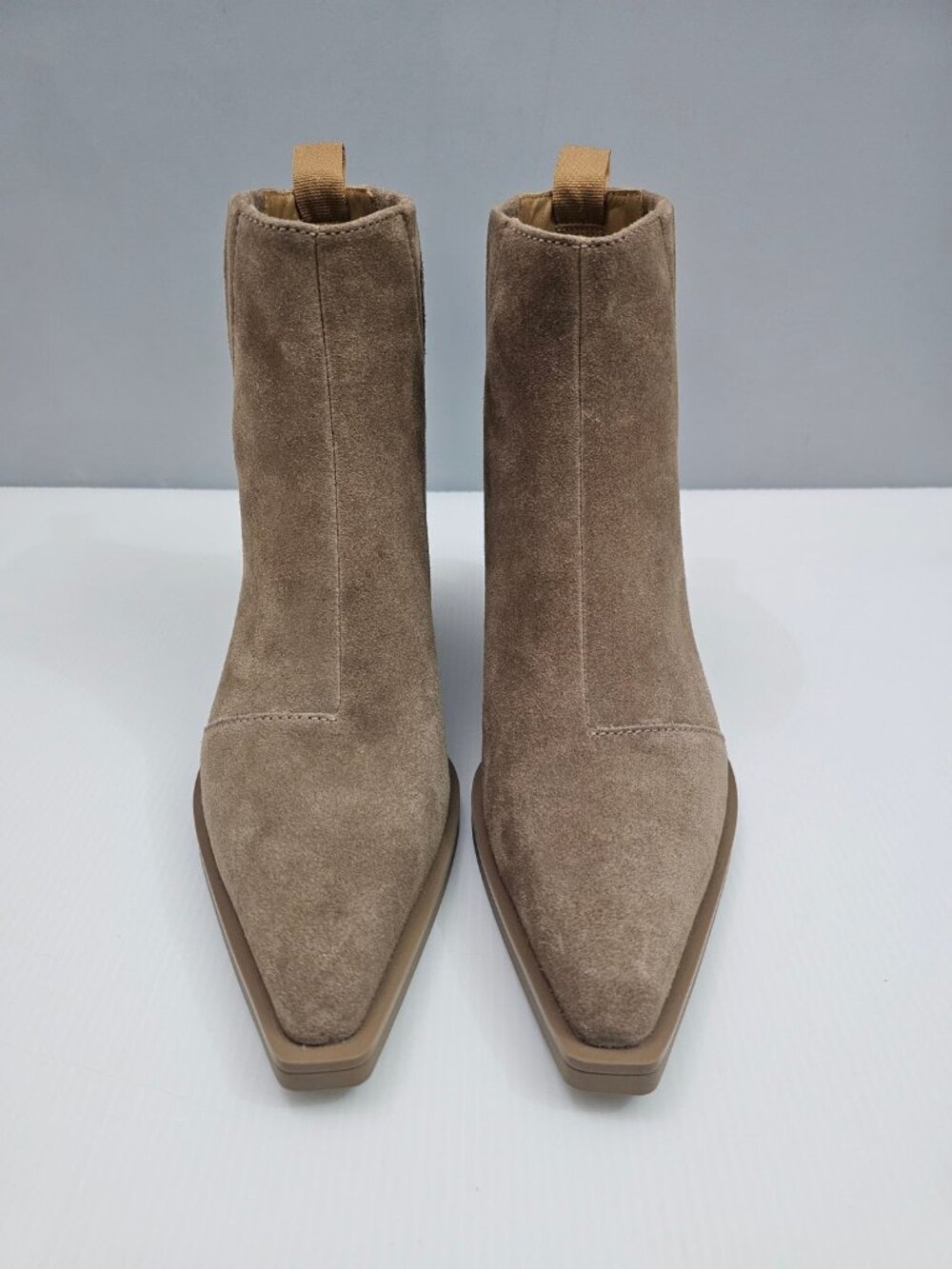 Rag & Bone Dart Pointed Toe Ankle Boot Womens EU 39.5 Brown Suede Block Heel - Picture 4 of 15